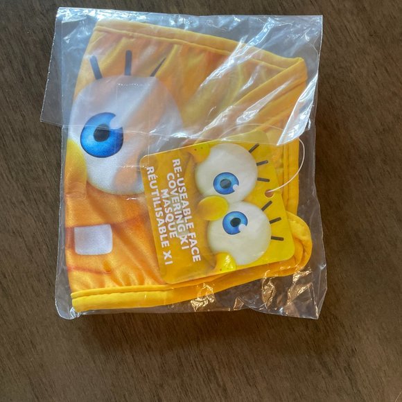 Sponge Bob Square Pants Fabric Mask - Picture 4 of 6
